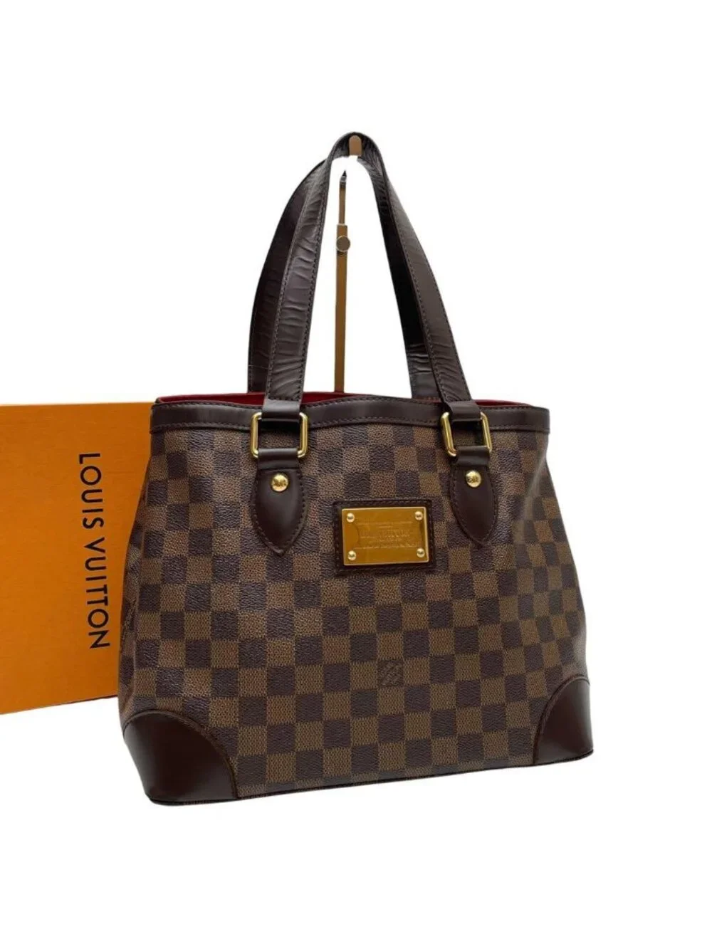 Louis Vuitton Damier Leather Hampstead PM Shoulder Tote Bag